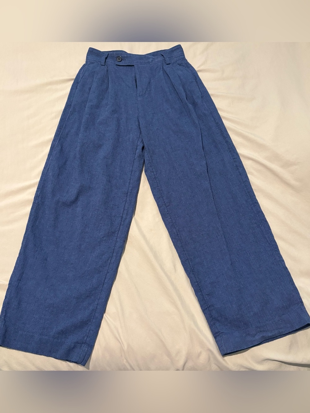Banana Republic Linen Blend Wide Leg Pleated Trouser